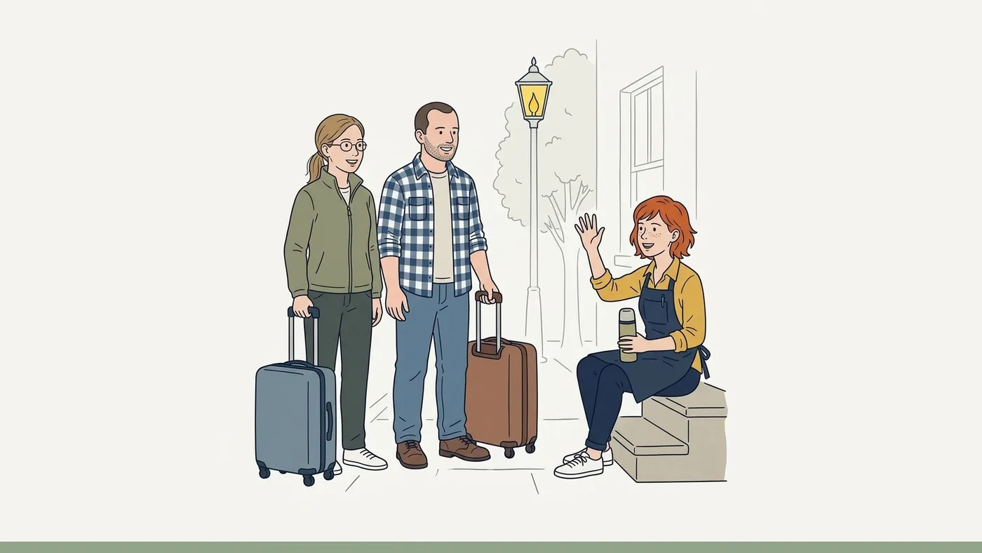 Illustration for lesson A1.1 Two suitcases
