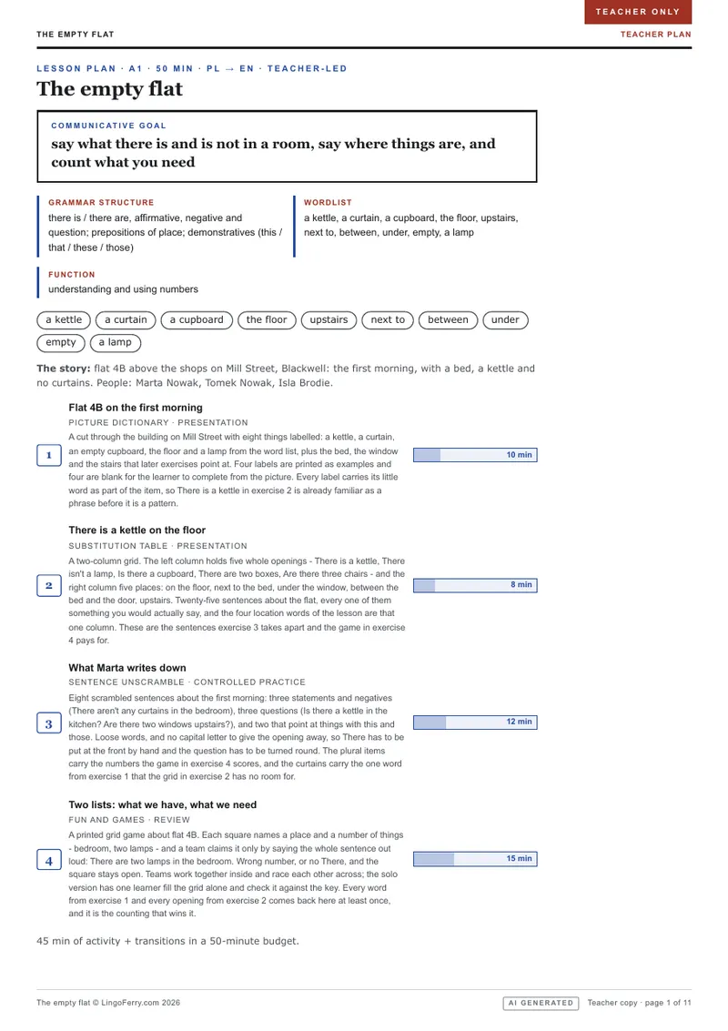 Teacher pack · lesson plan