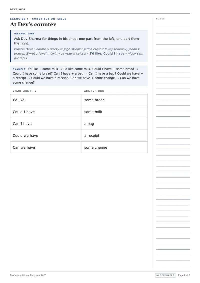 Student sheet · exercise 1