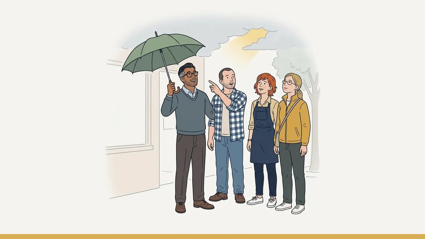 Illustration for lesson A2.6 If it rains