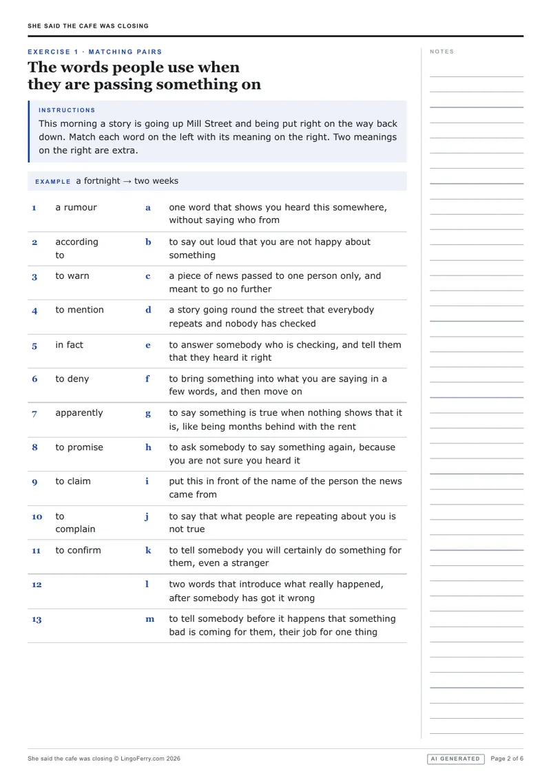 Student sheet · exercise 1