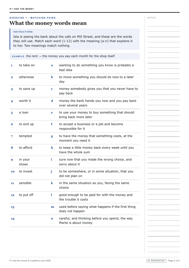 Student sheet · exercise 1