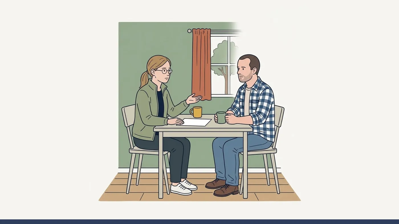 Illustration for lesson B2.3 In spite of the rent